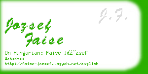 jozsef faise business card